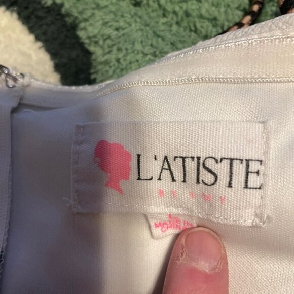 L'atiste Strapless Floral Palm Tree Leaves Romper With Pockets Size Large Beach - Picture 9 of 12